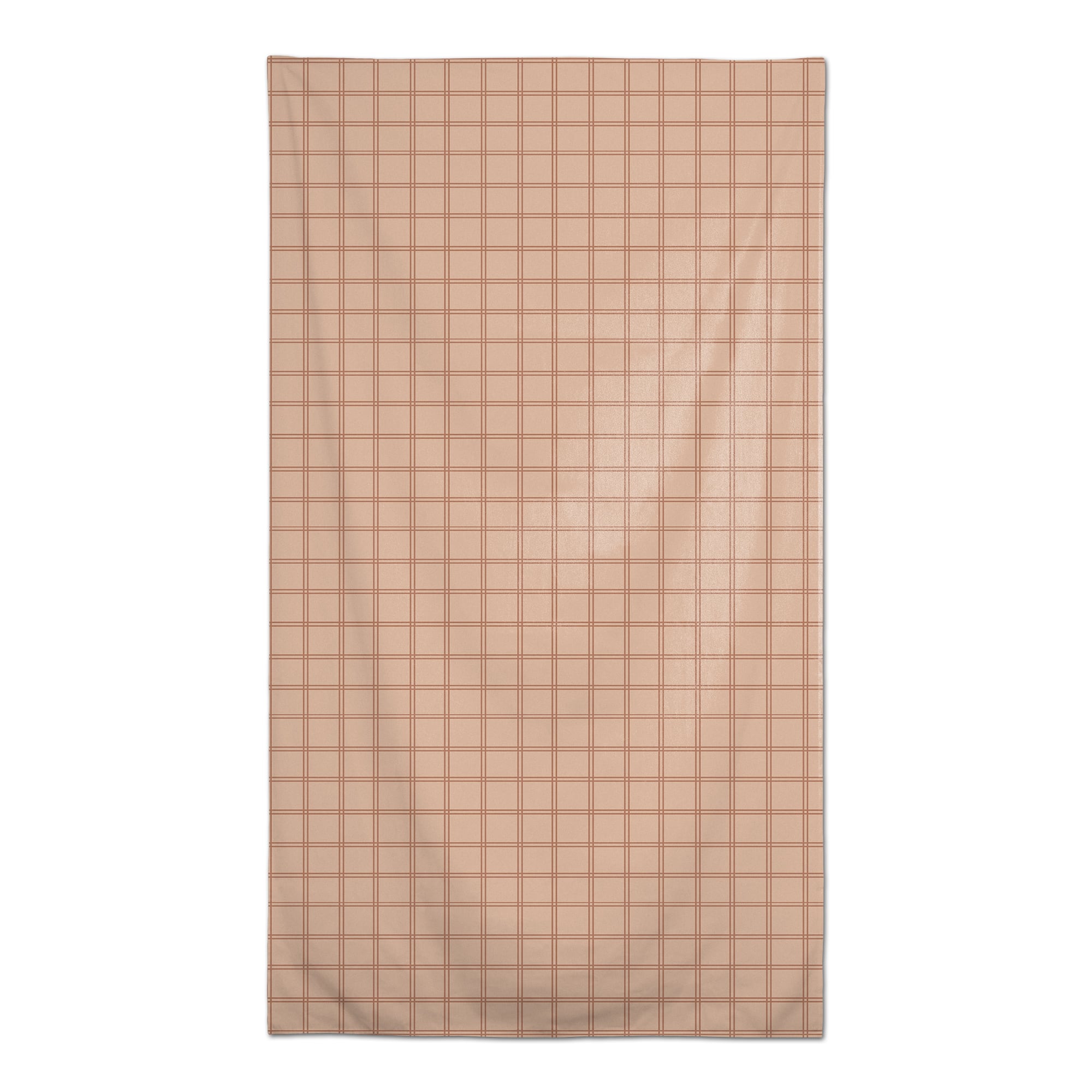 Faded Pink Grid Cotton Tablecloth